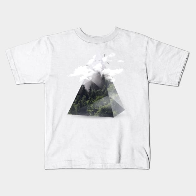 Forest Triangle Kids T-Shirt by astronaut